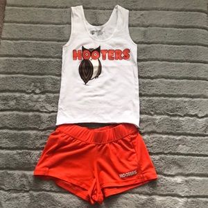 Hooters authentic uniform, costume for Halloween original, top+shorts size xs